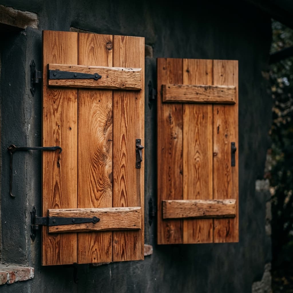 2-Batten cedar shutter style
