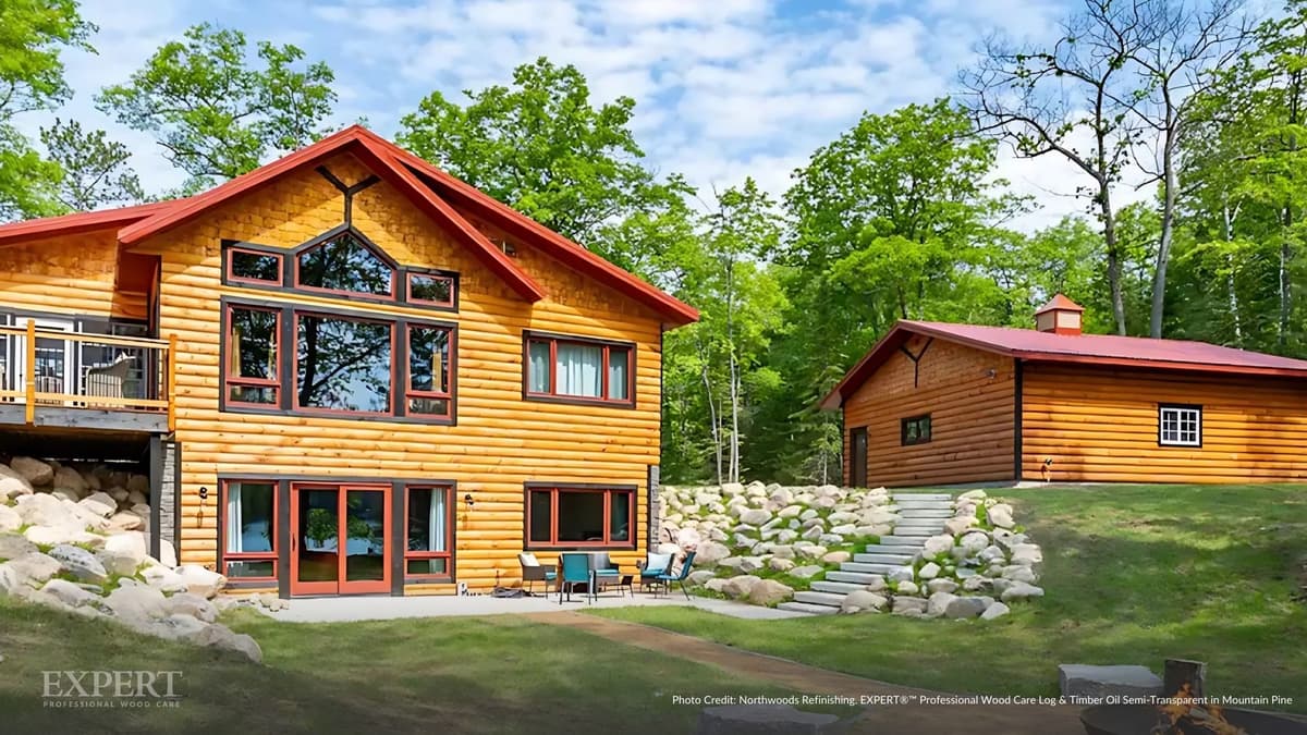 EXPERT Log & Timber Mountain Pine on cabin