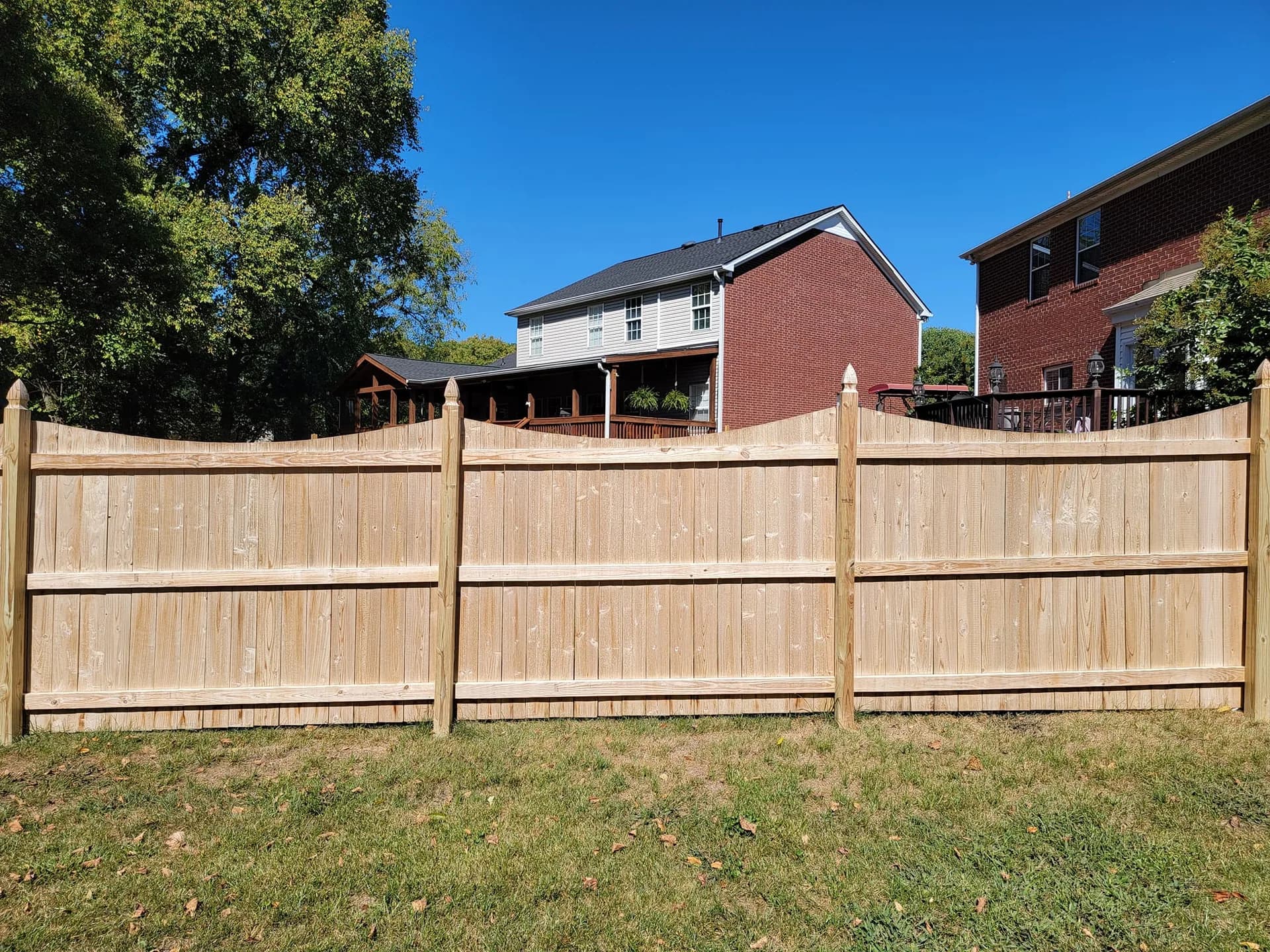 Weathered privacy fence before EXPERT cleaning and staining