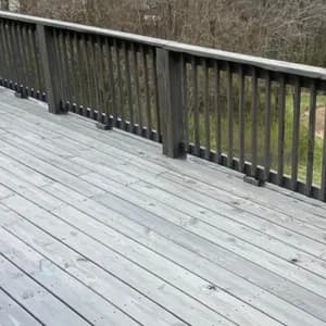Stained deck