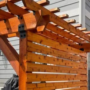 Stained pergola