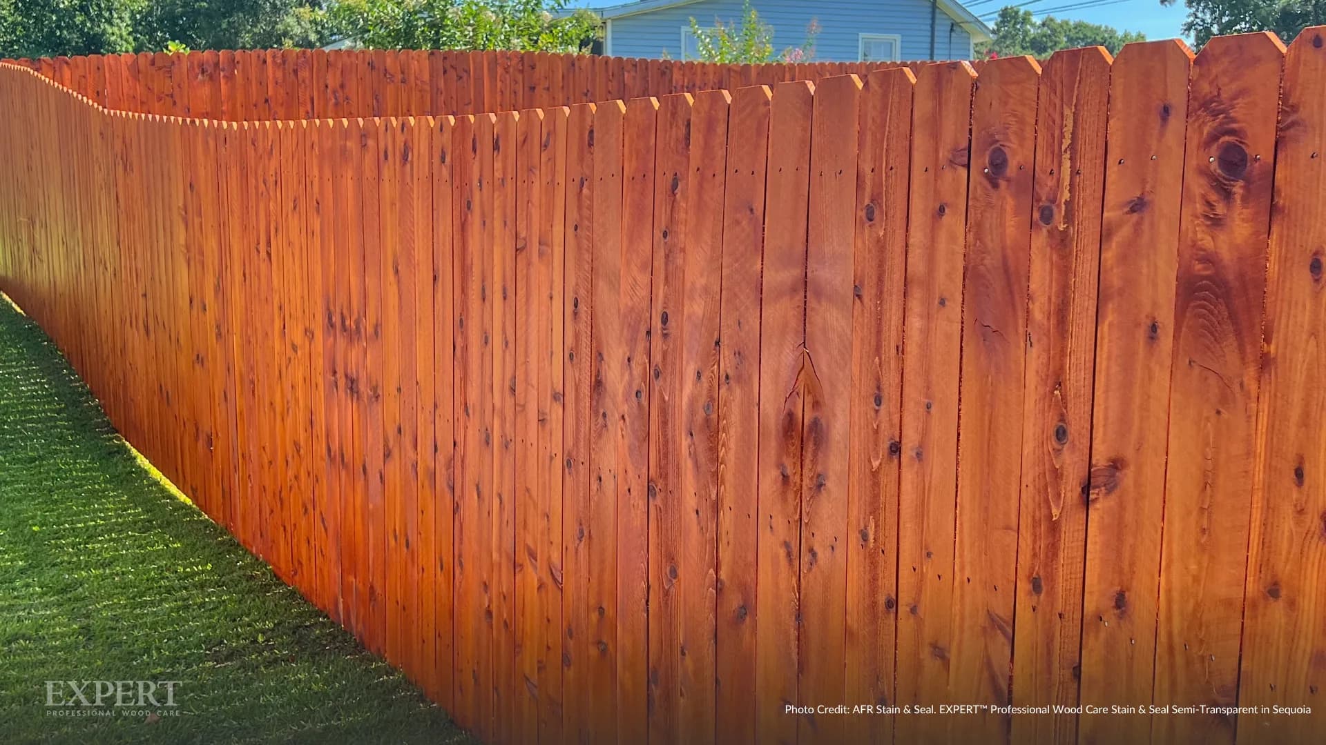 Fence with EXPERT wood care stain