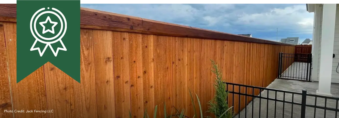 Gopher Wood finished cedar fencing