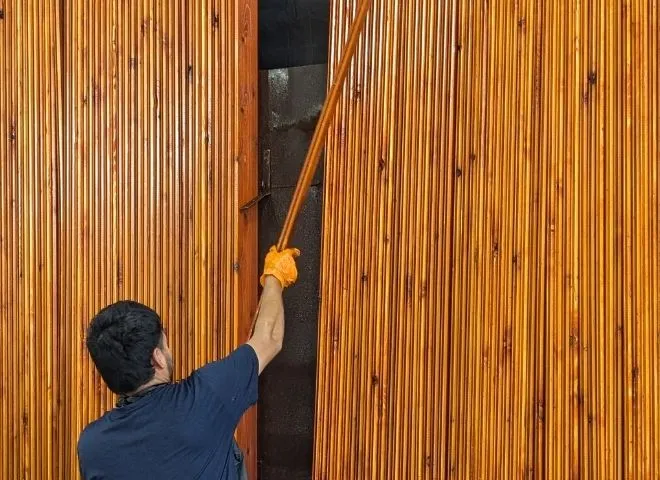 Gopher Wood mission - staining lumber