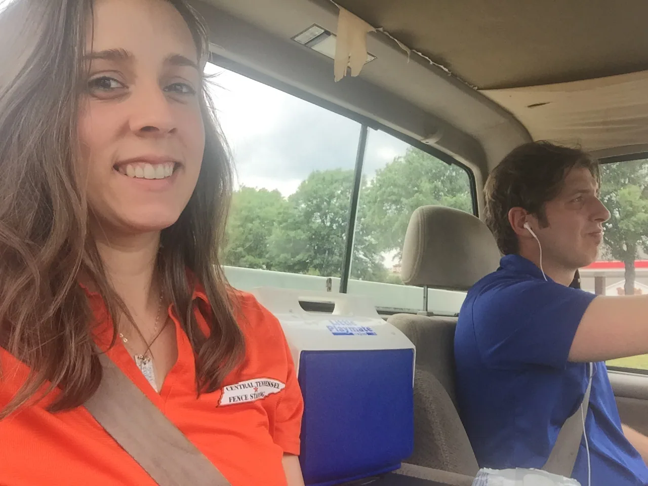 Ashley and Caleb Roth in their truck, 2012
