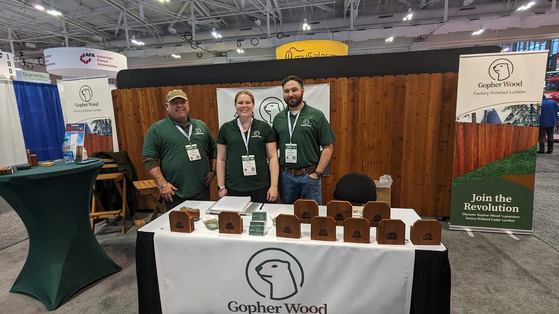 The Gopher Wood booth at Fence Tech in Nashville