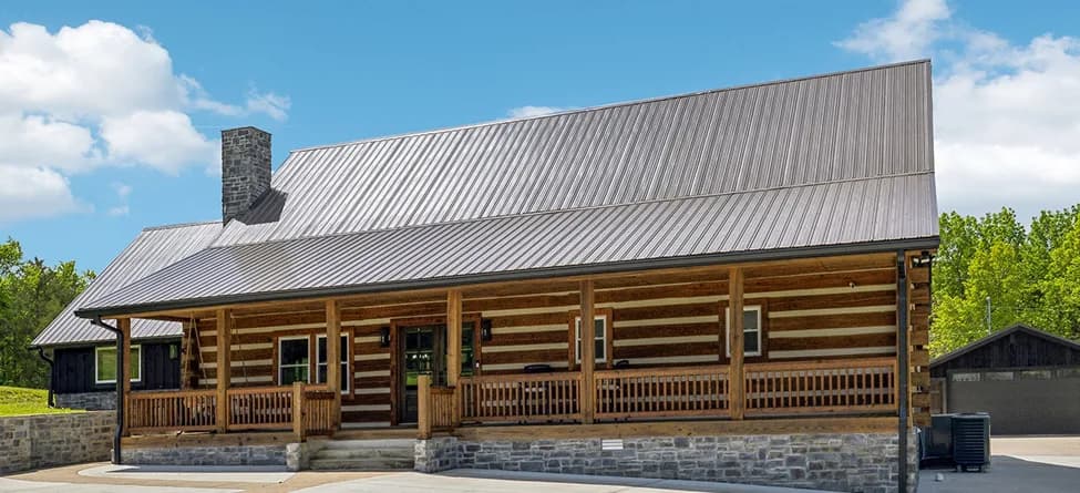 Restorative Industries log cabin building