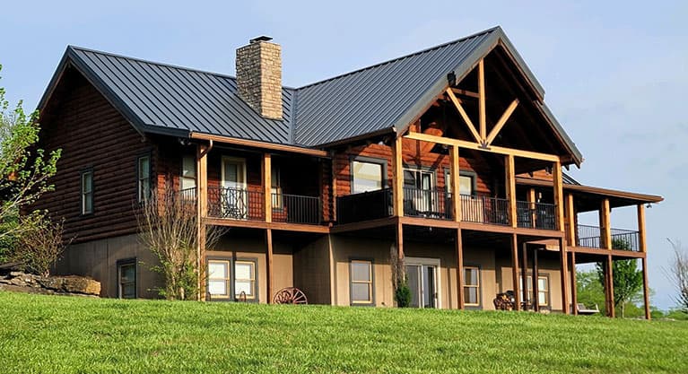 Beautiful stained log home