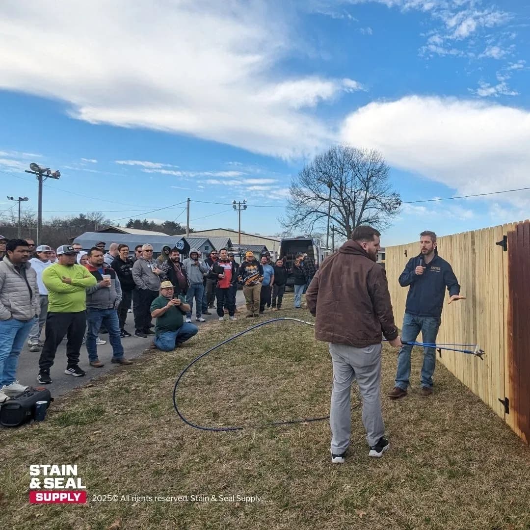 Outdoor product demonstration for contractors